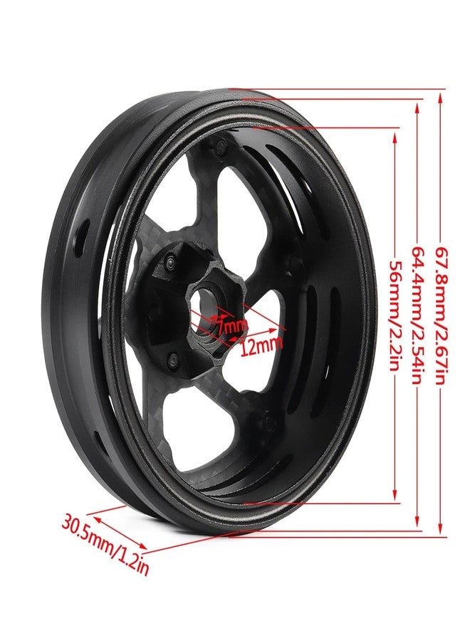 VNUHV 2.2 Carbon Fiber Aluminum Beadlock Wheels Rim for 1/10 RC Rigs Crawler Capra SCX10 PRO Wraith TRX4 Gmade R1 Element Enduro DIY (Black B) - Image 2